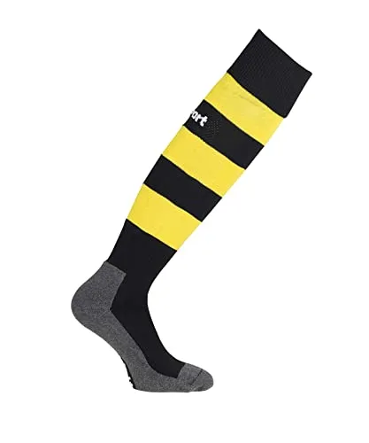 uhlsport Herren Socken Team Pro Essential Stripe Socken, Schwarz/limonengelb, 33-36, 100610006