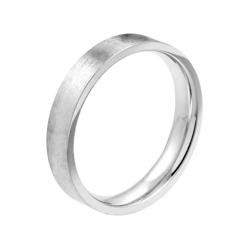 meditoys Fingerring Damen-Edelstahlring · gebürstet · Farbe: Silber · Nickelfrei silberfarben 60 (19,1 mm Ø)