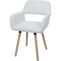 MCW Esszimmerstuhl A50 II Creme-Weiß - Eleganter Esszimmerstuhl mit hochwertigem Cord-Stoffbezug (400g/m²) für besonderen Komfort, breite Sitzfläche und Armlehnen, ideal für gemütliche Abende.