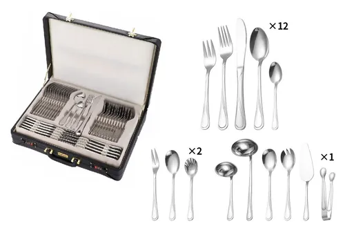 Cheffinger CF7201 Essbesteck Set für 12 Personen