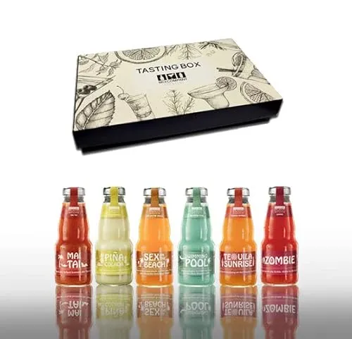 Cocktail Plant 6er Tasting Box - Ready to Drink Geschenk Set - Cocktails in praktischen 200ml Flaschen: Genießen Sie Mai Tai, Pina Colada & mehr in dieser 6er Tasting Box – perfekt für Partys oder entspannte Abende!