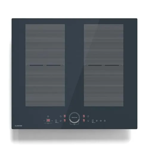 Klarstein Delicatessa 60 Induktionskochfeld - 4-Zonen-Einbaukochfeld mit Flexizone und Thermoboost-Funktion für schnelles Kochen, ideal für effiziente Zubereitung in der modernen Küche.