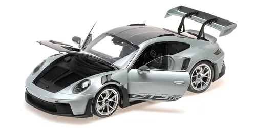 Minichamps 1:18 PORSCHE 911 (992) GT3RS – 2023 – SILVER - Hochwertiges Modellauto im Maßstab 1:18, detailgetreu und ideal für Sammler, perfekt für die Vitrine oder als Geschenk.