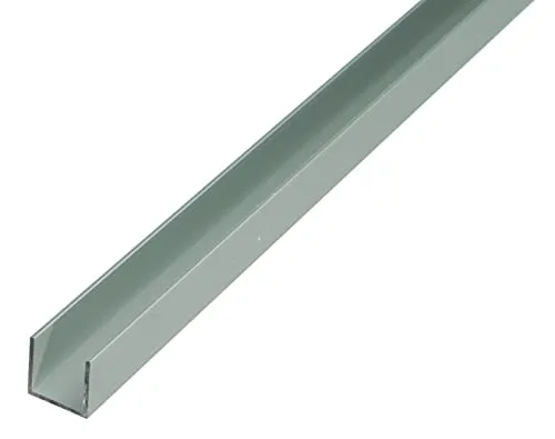 Alberts 473860 U-Profil | Aluminium, silberfarbig eloxiert | 1000 x 18 x 20 mm