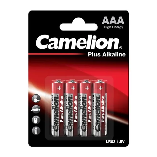 CAMELION PLUS 4x MICRO AAA LR03 MN2400 Batterien - Alkali-Mangan Batterien im 4-er-Blisterpack, ideal für langlebige Energieversorgung von Geräten