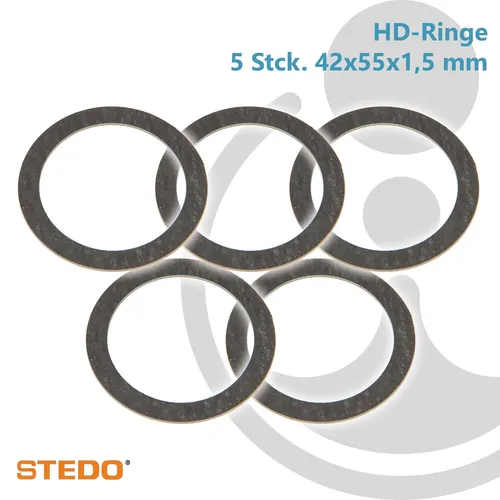 STEDO HD Pressdichtung für Heizkörper grafitiert, 42 x 55 x 1,5 mm (VE 5 Stück),