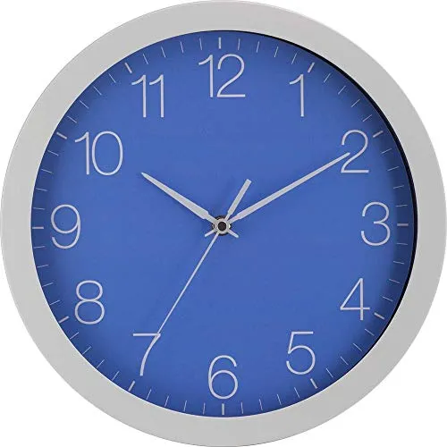 Eurotime Wanduhr Quarz, Blau, 30 cm – Elegantes Design für jeden Raum
