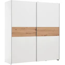 Schwebetürenschrank Urbanline Weiß/Eichefarben