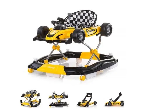 Chipolino Lauflernhilfe 4 in 1 Racer - Lauflernwagen mit 4 Funktionen: als Lauflernhilfe, Wippe und Activitycenter. Fördert die motorischen Fähigkeiten und bietet Spielspaß mit Musik. Abnehmbarer, waschbarer Sitzbezug für einfache Pflege.