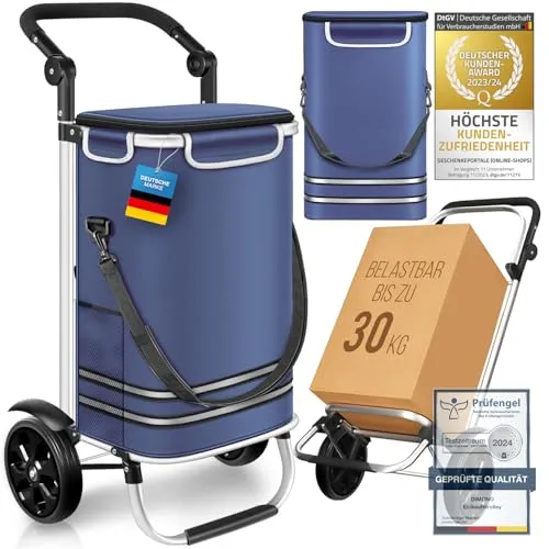 Klappbarer Einkaufstrolley 3 in 1 mit Kühlfach