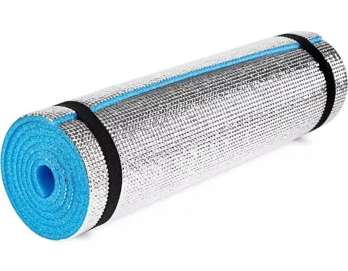 SPOKEY Isomatte mit Aluminiumbeschichtung | Matte für Camping wärmeisolierend | Yogamatte aus Schaumstoff | Fitnessmatte für Yoga Pilates Gymnastik | 180x50x0,8 cm