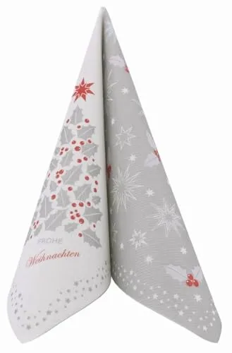 APARTina 50 Weihnachtsservietten 40x40 stoffähnlich in silber von APARTina