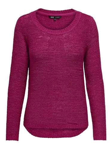 ONLY Damen ONLGEENA XO L/S Pullover KNT NOOS 15113356, Granita, XL - Eleganter Strickpullover für Damen mit weicher Haptik und regulärer Passform, ideal für stilvolle Outfits in jeder Jahreszeit.