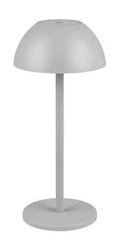 Reality Leuchten LED Außen Akku Tischleuchte Ricardo R54106177, Kunststoff Ultimate Grau, inkl. 1.7 Watt LED, 4-fach Touch