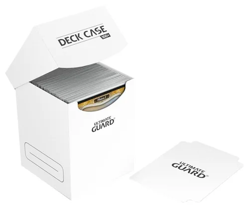 Ultimate Guard Sammelkarte Deck Case 100+ Standardgröße Weiß - Robuste Deckbox für sichere Aufbewahrung, ideal für Sammler ab 6 Jahren