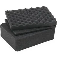 HMF ODR100-27CM Koffereinlagen mit Rasterschaumstoff für Outdoor-Fotokoffer 3er Set 24 x 18 cm