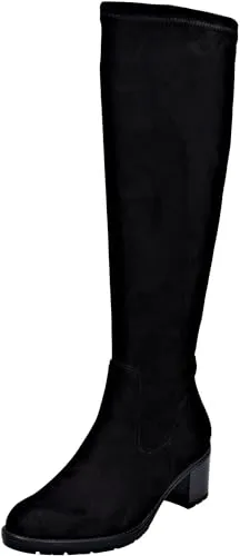 Remonte Stiefel Textil - Elegante Langschaftstiefel - Stiefeletten mit praktischem Reißverschluss und herausnehmbarem Fußbett für individuelle Einlagen. Kombiniert Stil und Komfort für trendige Herbst- und Winter-Outfits.