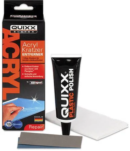Quixx Acryl Kratzer-Entferner - Effektiver Kratzer-Entferner für Acryloberflächen, ideal für Autoscheiben und Motorradverkleidungen, sorgt für klare Sicht und schützt vor weiteren Schäden.