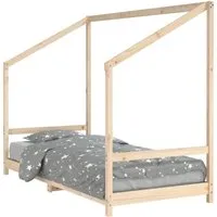 vidaXL Kinderbett 90x200 cm aus massivem Kiefernholz - Klassisches Kinderbett aus langlebigem Kiefernholz, ideal für Kinder ab 4 Jahren. Mit praktischem Design für Spiel und Privatsphäre – ein perfekter Rückzugsort!