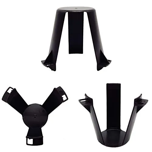 My Plast Abstandshalter für Einbaustrahler - Flammhemmende Hitzeschutz Kunststoff Halterung, schützende Decken-Abstandhalter für tiefe Halogen- oder LED-Lampen, Ø Aussparung 62-90 mm [10 Stück]