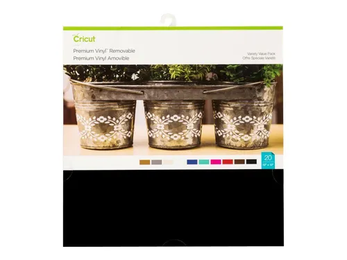Cricut Premium Vinyl Vorteilspack, Ablösbar 30,5 x 30,5 cm farbsortiert