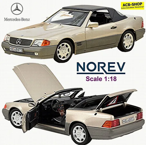 Mercedes 500 SL R129 Smoke Silver Norev 1/18 183719