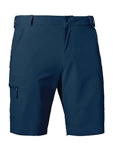 Schöffel Herren Shorts Folkstone, Gr. 46, Blau - Sportliche Trekking-Shorts mit 4-Wege-Stretch für höchste Bewegungsfreiheit. Wasserabweisend, mit Reißverschlusstaschen und individuell verstellbarem Bund – ideal für deine nächste Wanderung!