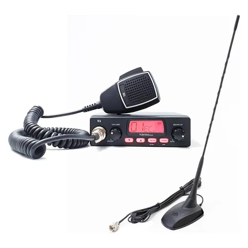 Aim TTi CB TTi TCB-550 EVO-Funkpaket, VOX, NB-Filter, 12-24 V mit PNI Extra 48-Antenne mit Magnet, 26-30 MHz (43698802)