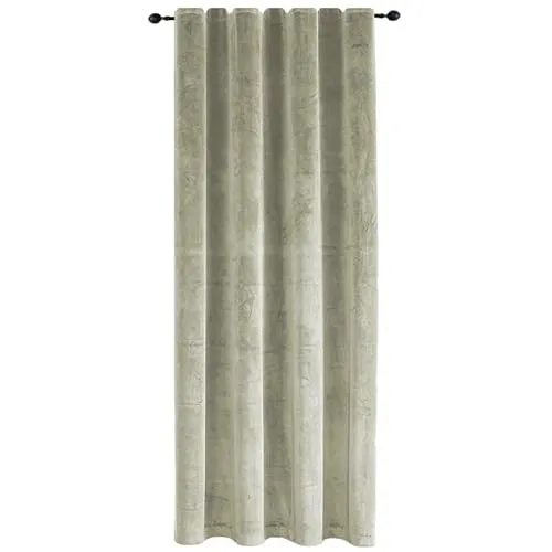 TiborTex Verdunkelungsvorhang Samt weich 140x145 cm Sand Beige Vorhang Kräuselband Blickdicht Gardine abdunkelnd U-Band