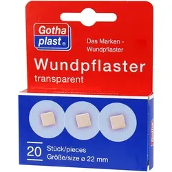 Gothaplast Wundpflaster 2,2 cm transparent 20 St