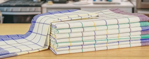 Geschirrtücher Set im 8er Pack Baumwolle oder Halbleinen 50x70 cm Küchentücher