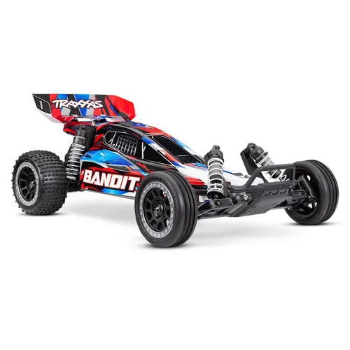 Traxxas 24254-8 Bandit 1:10 2WD Buggy RTR Brushed rot - RC-Modelle, Offroad-fähig und sofort einsatzbereit mit Akku und Lader für unvergessliche Abenteuer.