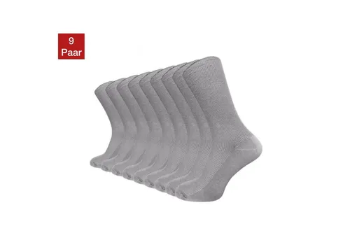 NERS Diabetikersocken für Damen und Herren ohne Gummibund, angenehm weich (9-Paar) ohne drückende Naht, hochwertige Baumwolle