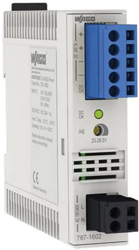 WAGO 787-1602 Hutschienen-Netzteil 24 V/DC 1.2A - Sonstiges Elektromaterial, kompaktes und leistungsstarkes Netzteil für zuverlässige Stromversorgung auf Hutschienen.