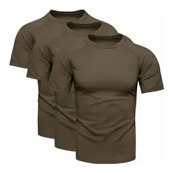 3er-pack Herren-thermo-t-shirts In Khaki – Größe Xl