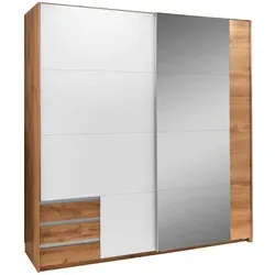 Boxxx Schwebetürenschrank in Weiß und Plankeneiche von Wimex