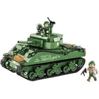 Cobi 2550 Panzer Sherman M4A3E2 Jumbo Bausatz - Konstruktionsspielzeug mit 720 Teilen, inklusive 2 Figuren. Ideal für Geschichtsinteressierte und LEGO-Fans, die den 2. Weltkrieg nachbauen möchten.