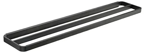 Zone Denmark Rim Handtuchhalter - 12 x 70 cm, schwarz (doppelt) - Handtuchhalter aus pulverbeschichtetem Aluminium, minimalistisches Design für moderne Bäder, ideal zur platzsparenden Aufbewahrung.