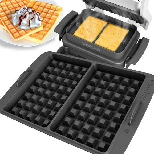 Waffeleinsatz für OptiGrill, Zubehör, Backschaleneinsatz, Silikon, Waffel