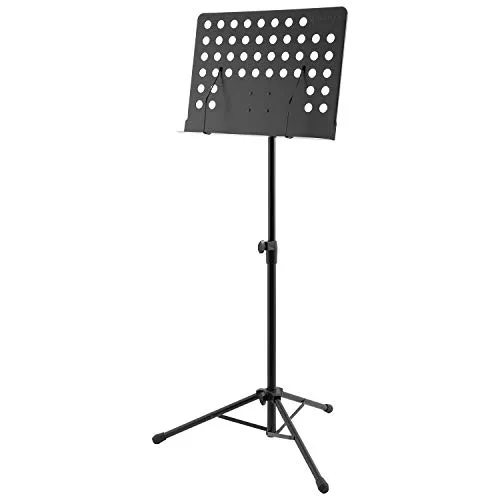 World Rhythm Orchesterpult - Höhenverstellbarer Notenhalter mit Seitenhalterungen und Stativfuß