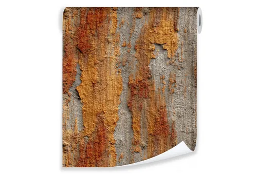 Wallarena Fototapete Abstrakt Grau Orange Beton Wohnzimmer Schlafzimmer Tapete 3D Effekt, Glatt Matt Waschbar Premium Vlies Tapeten von Wallarena, Abstrakt, Grau, Orange, Beton, Struktur, (Vliestapete - Rollengröße: 10 m (Länge) x 50 cm (Breite), 1 St., Vliestapete - Rollengröße: 10 m (Länge) x 50 cm (Breite), Tapete inkl. Kleister Vliestapete Motivtapete Wandtapete - 10m x 50 cm