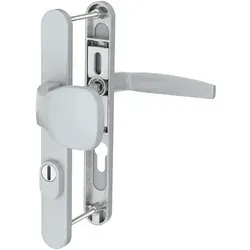 MS Beschläge Silberne Schmalrahmengarnitur 72mm PZ Kernziehschutz Knopf/Drücker 87-102mm