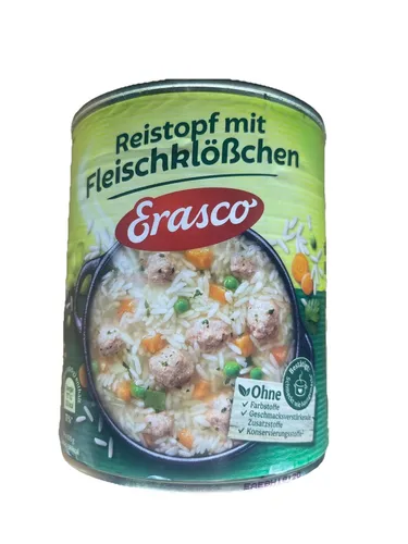 Erasco Reistopf mit Fleischklößchen 800g