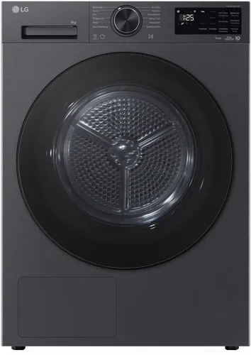 LG Wärmepumpentrockner RT90X7B mit Knitterschutzsystem in schwarz von LG