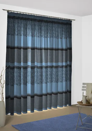 Wirth Vorhang Maribor, blickdicht mit Kräuselband in petrol von Wirth
