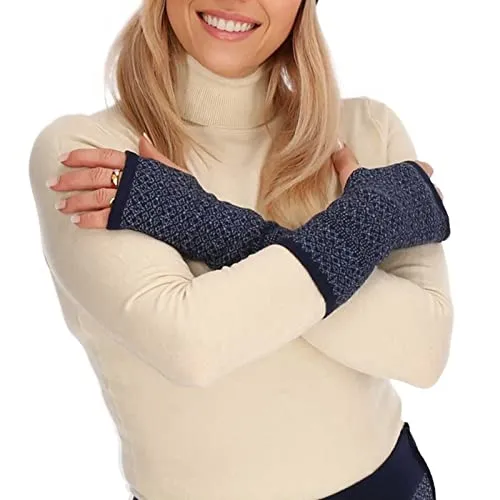 Kunst und Magie Damen Armstulpen Merinowolle Stulpen Handwärmer Pulswärmer Handschuhe Merinowolle Strick