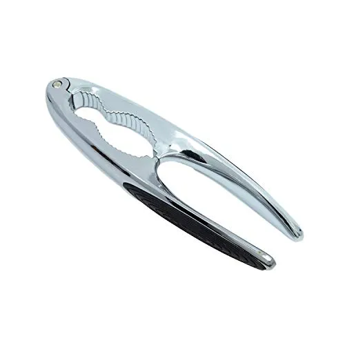 TRIXES Nussknacker aus Metall, Nussknacker-Öffner mit Gummigriffen, strapazierfähiger Nussknacker, Küchenzubehör, rutschfest, Schalenknacker für Meeresfrüchte, Küchenzubehör, Kochutensilien
