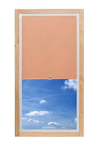 K-home 70-001 Dachfensterrollo Individuell, Stoff, apricot, 37 x 90 cm (B x L)