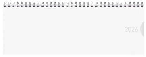 Tischkalender quer Classic Colourlux 2026 weiß: 1 Woche auf 1 Seite; Bürokalender; Tischquerkalender im Format: 29,8 x 10,5 cm