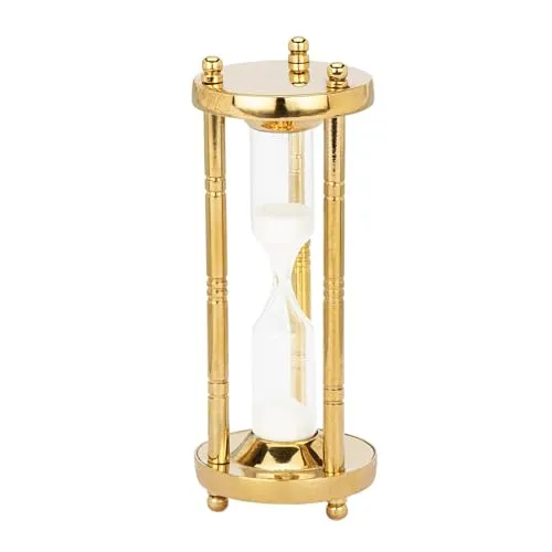 NKlaus Nautische Sanduhr 3 Säulen Messing 3min von NKlaus